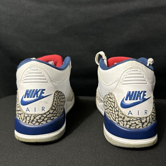 Nike Air Jordan III 3 OG True Blue Retro 2016 854261-106 sz 5.5Y pre-owned - Picture 4 of 8